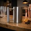 Heavy Dumbbell Mug Knurled Grip Non-Slip Stainless Steel Cup with