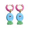 Starfish Charms Ear Buckle Lip Hoop Earrings Simple Enamel Fish Earrings  Party