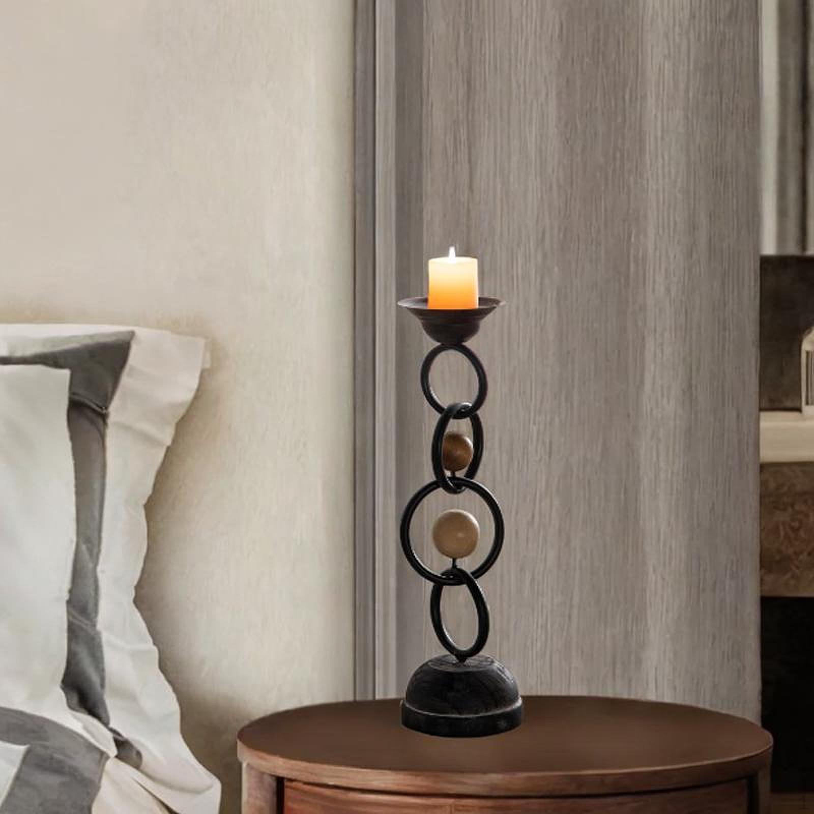 

Подсвечник Элегантная подставка Тонкая работа Домашнее декоративное настольное украшение для столовой 12cmx45cm