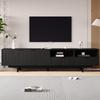 TV Schrank, 2 Fächern 2 Schublade Offenes Fach, Modern Lowboard 90 Zoll TV, böhmischer TV Board Sideboard Wohnzimmer & Esszimmer, Schwarz