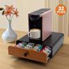 Horevo UCC Drip Pod Coffee Capsule Storage Drawer, Coffee Capsule Organizer, Single Drawer Holder, Metal, Holds 32 Capsules.