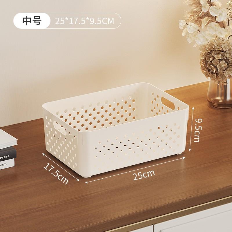 Plastic Storage Basket Kitchen Counter Desktop Organizing Small Medium Large Size PP Material Japanese Style
