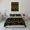 Golden geometric diamond patterns. Bedding sets Duvet cover sets Duvet covers Pillowcases(1 * Duvet Cover 2 * Pillowcases without duvet insert)