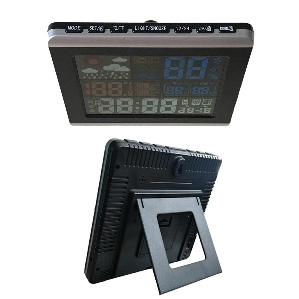 Digital Home Weather Station LED Alarm Clock with Calendar,Temperature Thermometer and Humidity