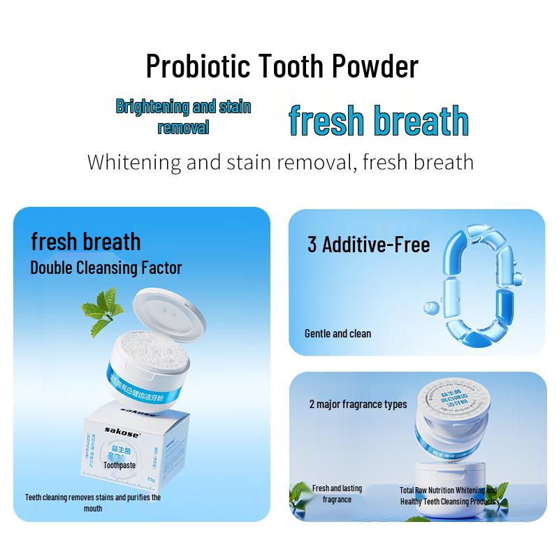 Sakose Probiotic Whitening Tooth Powder