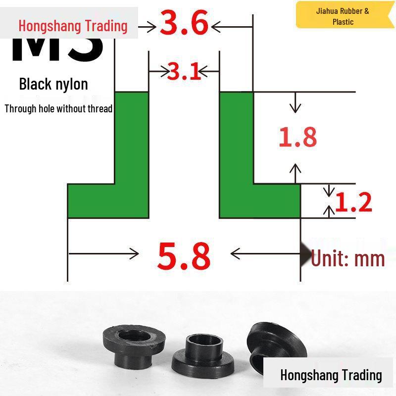 Step T-Shaped Nylon Insulating Bushing Washer, M3-M35 Thread Protection Spacer