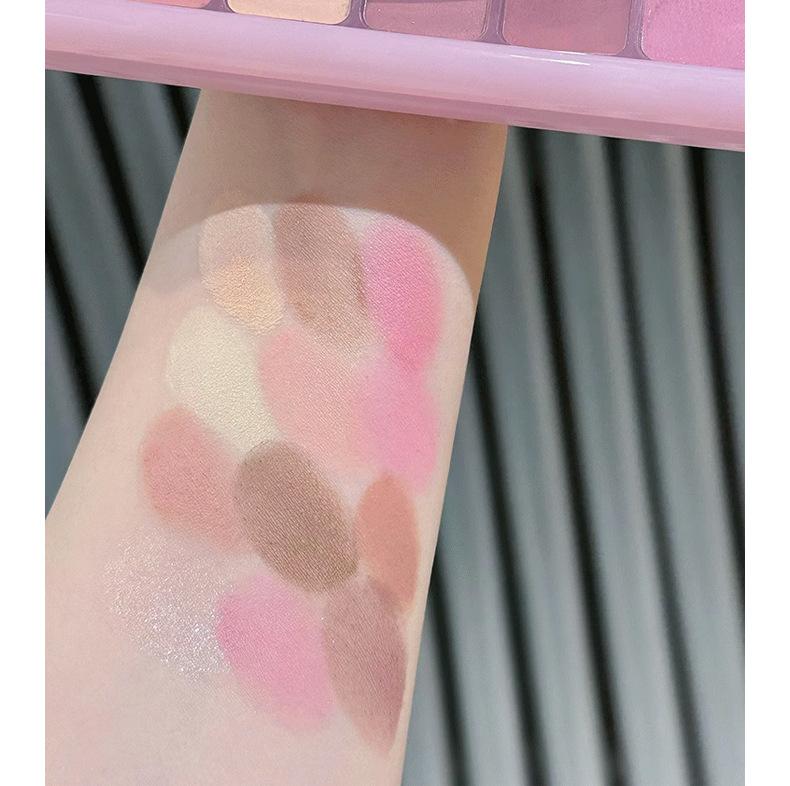 Twelve-color Eyeshadow Matte Matte Pearlescent Fine Shimmer Long-lasting Earth-color Eyeshadow Palette