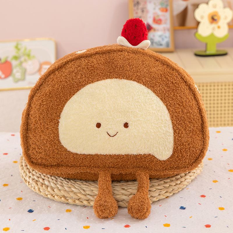 

Swiss Roll Strawberry Cake Plush Toy Pillow Sofa Pillow Children s Birthday Gift Waist Pillow 40 cm 0.3kg
