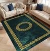 European Luxury Carpet Mat Rug Home Decoration Living Room Bedroom Floor Decor Vintage Black Style Non Slip Rugs Bedroom Decor