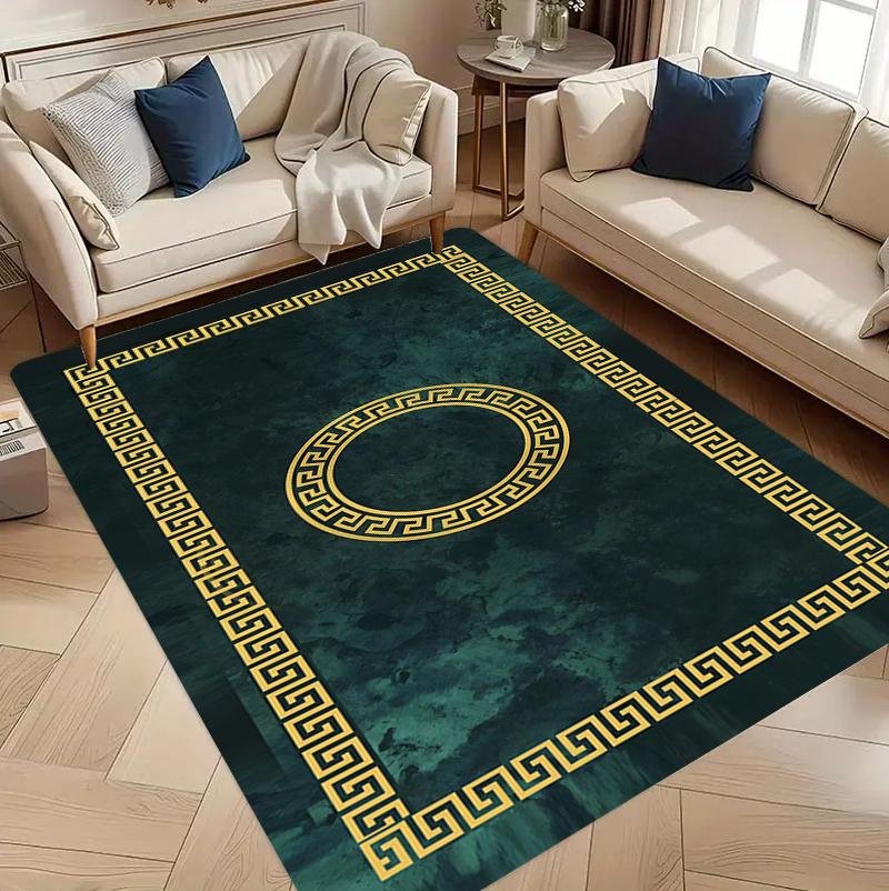

European Luxury Carpet Mat Rug Home Decoration Living Room Bedroom Floor Decor Vintage Black Style Non Slip Rugs Bedroom Decor 40x60cm