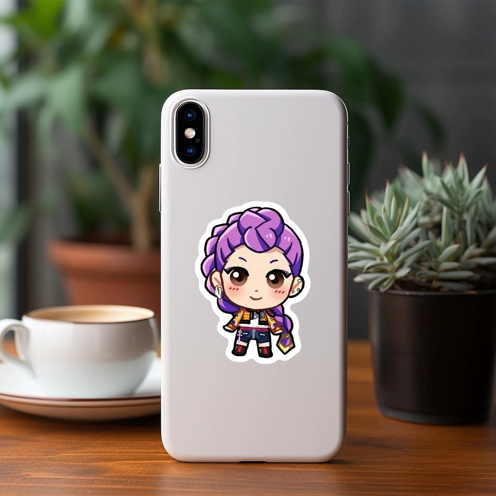 50/100PCS Anime Demon Hunters Graffiti Stickers Water Cup Mobile Waterproof Decorative Stickers  Anime Stickers