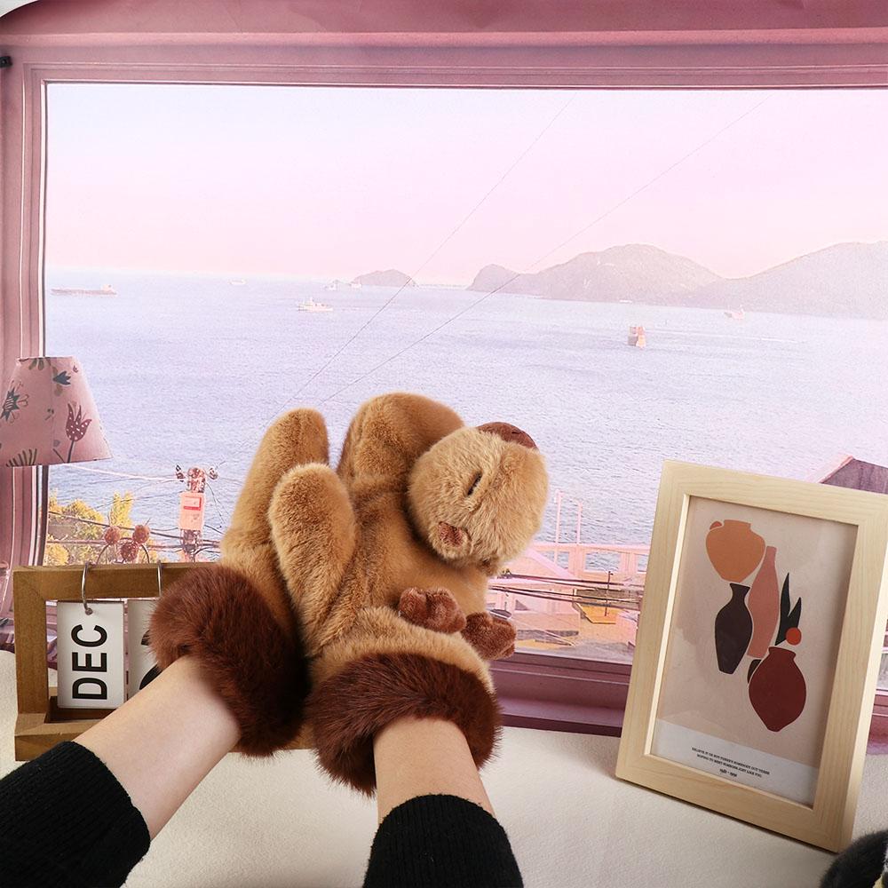 Winter Warm Penguin Plush Warm Gloves Penguin Animal Plush Gloves Autumn Winter