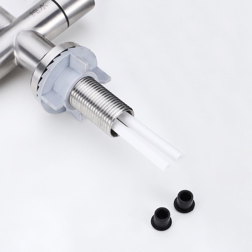 Factory Hot Selling Reverse Osmosis Stainless Steel Manual Water Filter Faucet Double Handle Easy Installation 5 Year Warranty
