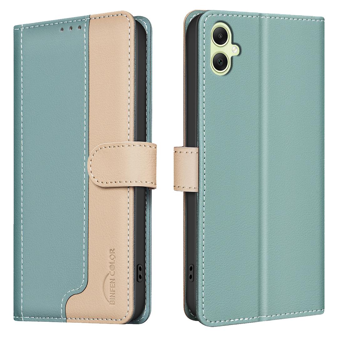 

BINFEN COLOR BF33 for Samsung Galaxy A06 4G Case Phone Leather Cover RFID Blocking Green