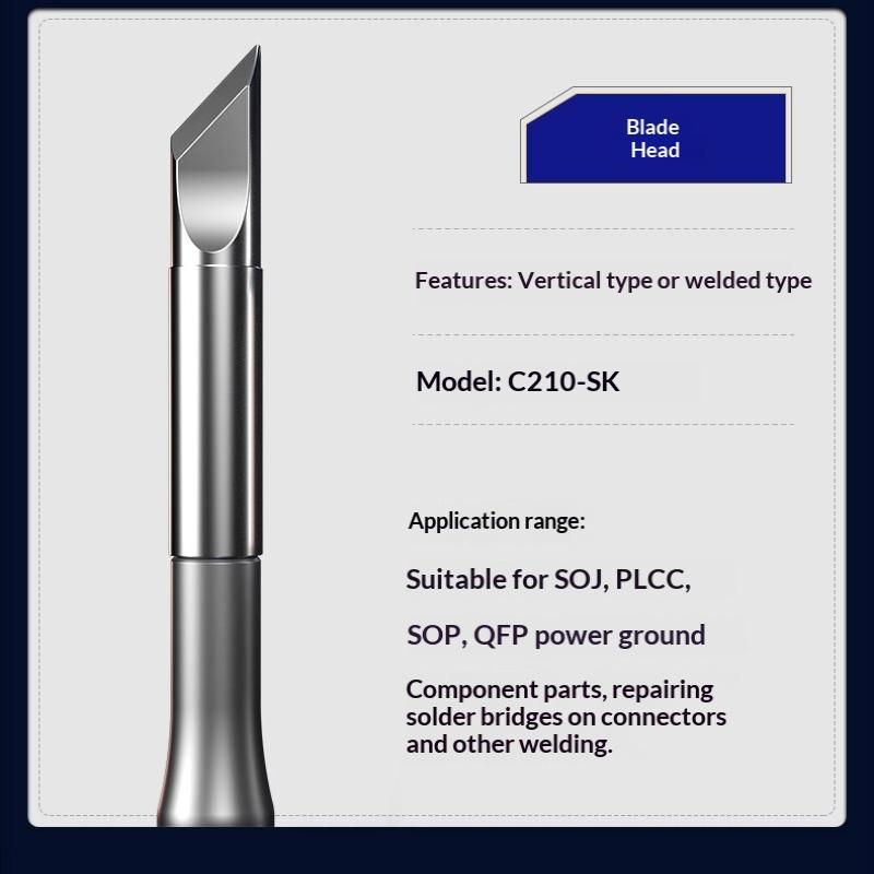 C210 Sereis Soldering Iron Tips C210-Ts/Ti/Sk Replace Tip Universal Compatible T210 Soldering Station Welding Tools