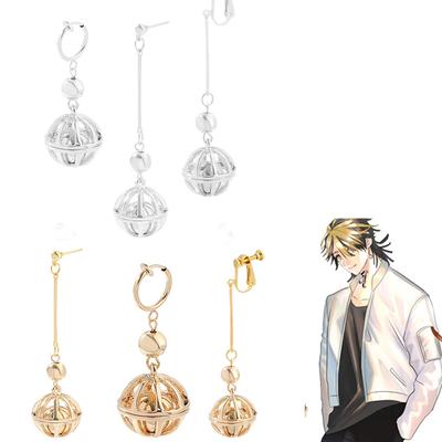 1pc Anime Tokyo Revengers Hanemiya Earrings Hollow Ball Pendant Drop Earring Cosplay Jewelry Accessories