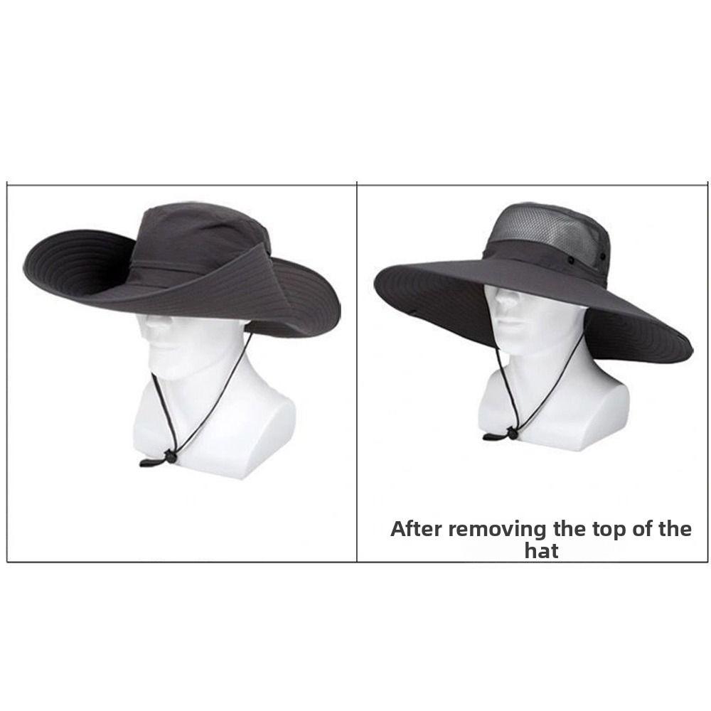 Detachable Sun Hat Quick Drying Beach Cap Fashion Fisherman Hat  Outdoor Sports