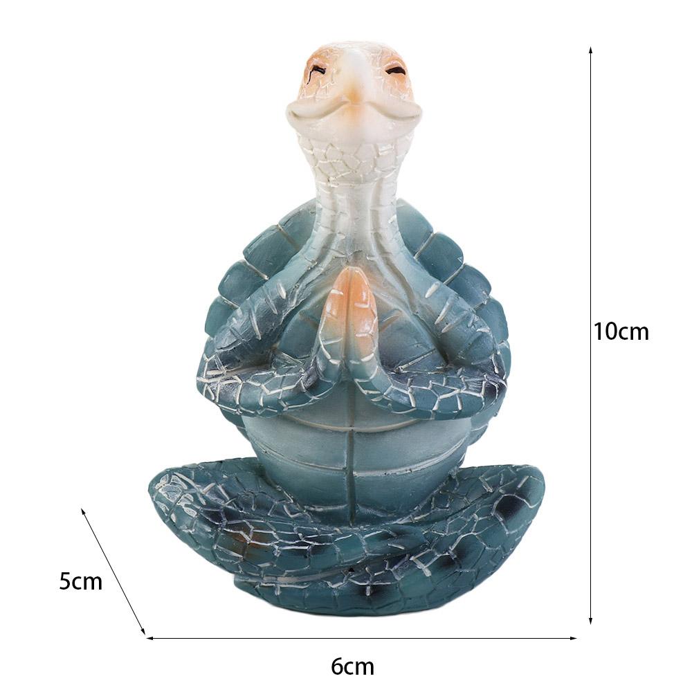 Resin Crafts Yoga Meditation Simulated Turtle Garden Statue Desktop Ornament Sea Turtle Figurine