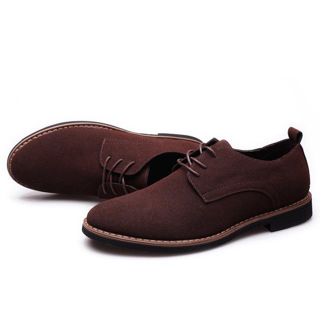 Fashion Male Suede Leather Classic Brogue Formal Shoes Men Dress Shoes Male Wedding Office Business Shoes 2024 Dfr4