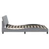 Bed Frame without Mattress  Hanko  Light Grey 140 x 200 cm Fabric