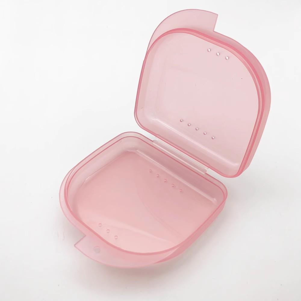 Frosted Orthodontic Retainer Case with Vents: Portable Dental Storage for Grinding Teeth