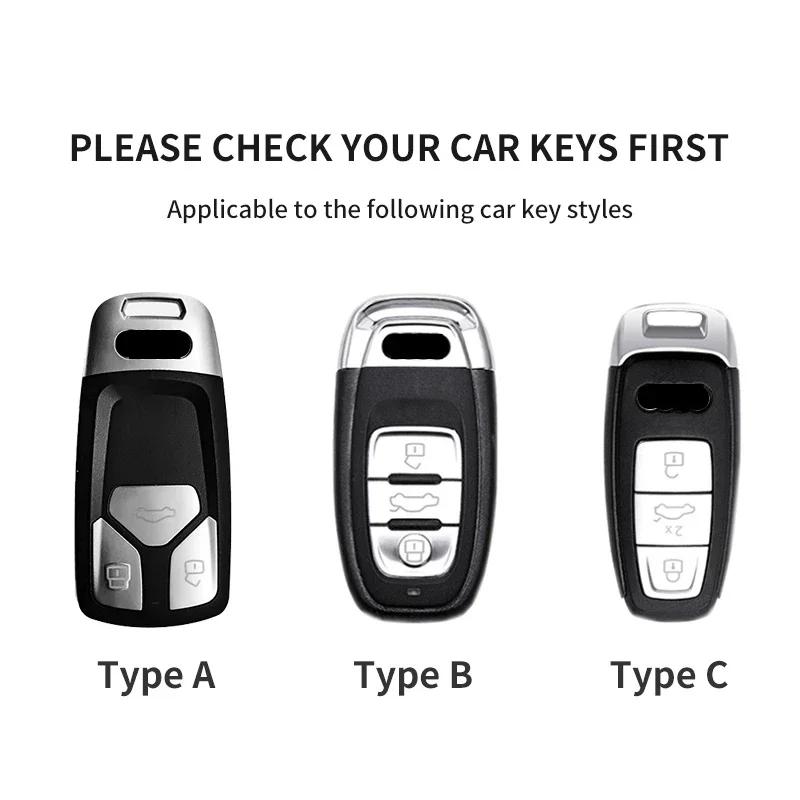 Leather Car Key Case Cover For Ford Focus Explorer Edge Mustang Fusion Mondeo Kuka Escape F250 F350 F450 F550 Galaxy Auto Parts