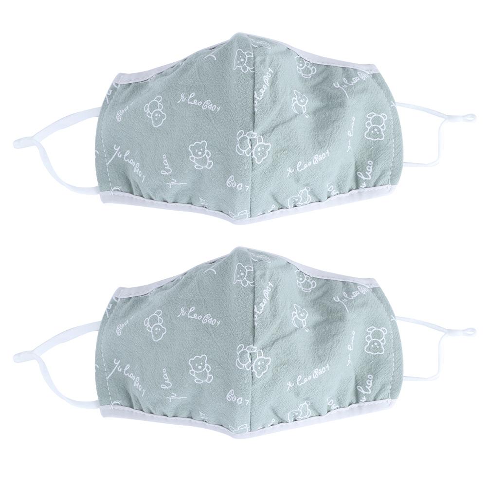 

2Pcs Washable Daily Dust Proof Adult Breathable Mouth Muffle Face Cover for Men Women Use(Pink Print )