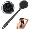 Used for deep cleaning, massage, skincare, double-sided silicone back long handle shower brush, shower exfoliating tool