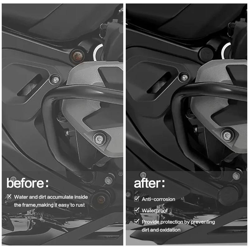 Motorcycle Frame End Caps Frame Hole Cover Cap Plug Decorative For BMW R1300GS R 1300 GS 2023- R1300GSA R1300GS Adventure 2024-