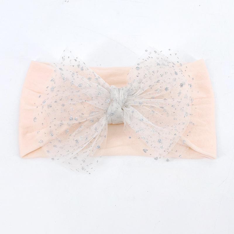 Baby hair accessories plain soft nylon bow headband children's headscarf jewelry children's hair accessories