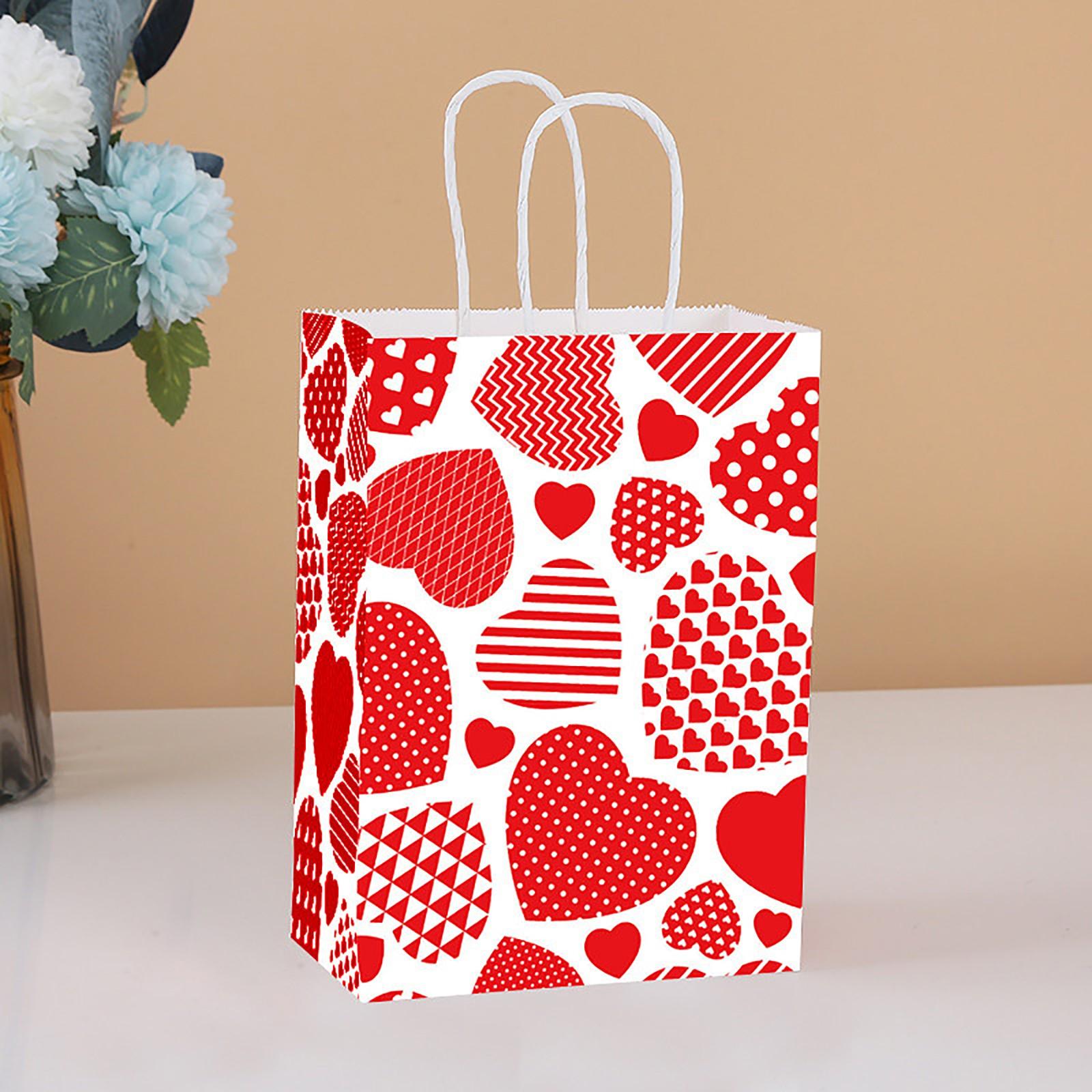 

Подарочные пакеты из крафт-бумаги в форме сердца ко Дню святого Валентина. Упаковка для вечеринок и украшений ручной работы. One Size