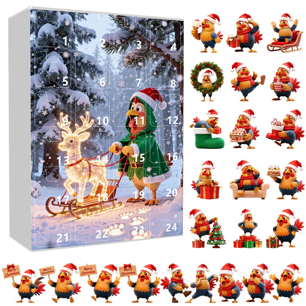 2D Advent Calendar 24 Days Countdown Calendar With Musical Character Collectibles, Advent Calendar