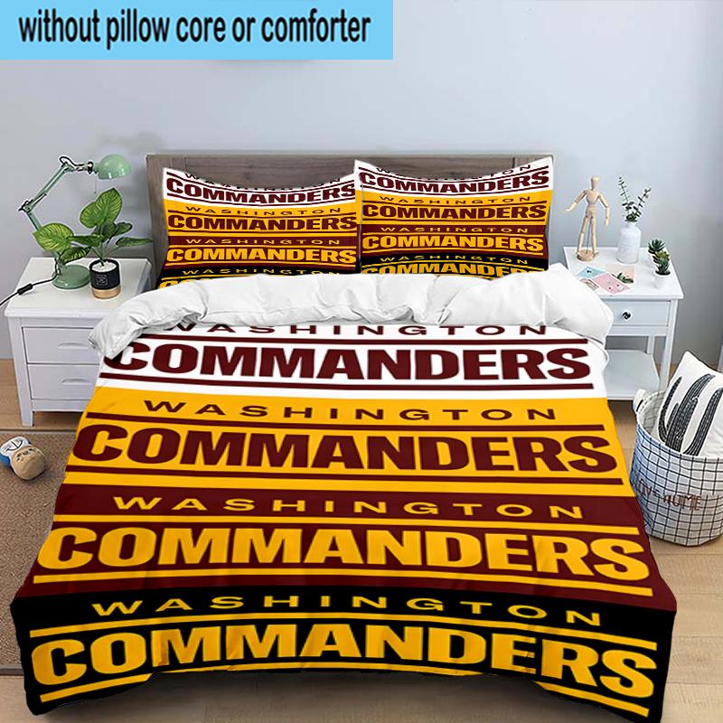 Washington Commanders Map 3PCS Bedding Set 2D Printing (Includes 1 Duvet Cover + 2 Pillowcases Coreless), Bedroom decor,Fan gift