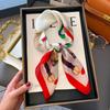 High-end large square scarf silk scarf women's new versatile neck summer thin bag head mother scarf with shawl