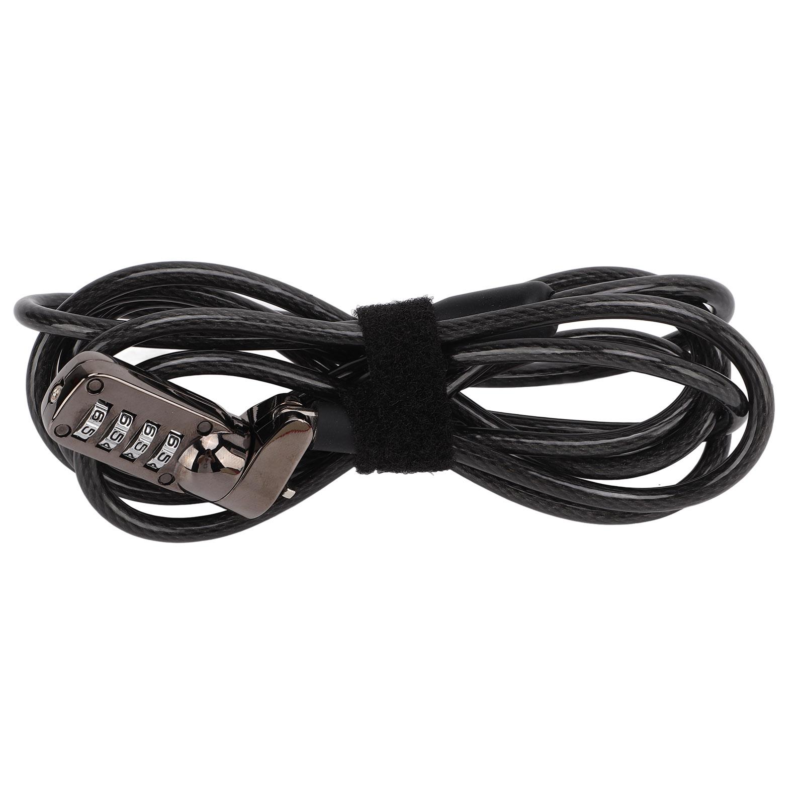 Computer Combination Cable Lock 4 Digit Password Universal Resettable Anti Theft for PC Desktop Projector LCD
