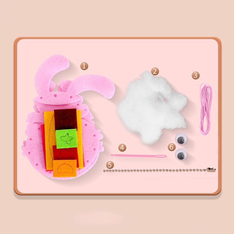 Cartoon Animal Diy Sewing Craft Kit Toy Animal Non-Woven Doll Non-Woven Handmade Set Gift
