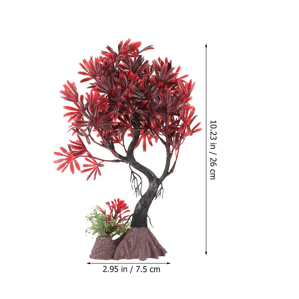 Plastic Aquarium Bonsai Tree Plants Decoration for Goldfish Tank Decors Safe Durable Easy Maintenance Fish Tank Accessories
