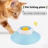 Interactive Cat Slow Feeding Toys Plastic Slow Food Plate Cat Suction Cup Licking Ball  Dogs