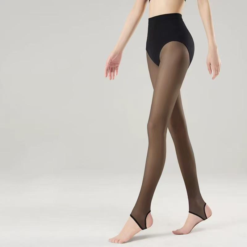 

Autumn & Winter High-Waisted Transparent Black Silk Leggings - Plus Size, Skin Tone, Slimming, Hip-Lifting Pantyhose 300g Thick Fleece [-5°C]