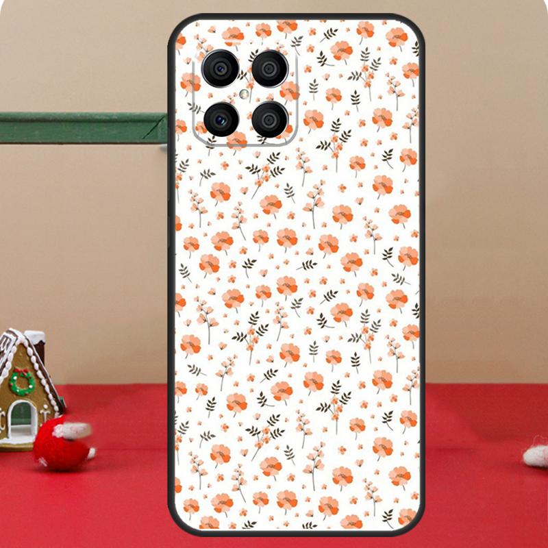 

Orange Flower Pattern Case For Honor Magic 8 Pro 6 7 Lite Honor 400 200 50 70 X8c X8b X9a X9b X9c X9d Win RT Coque Honor X9b