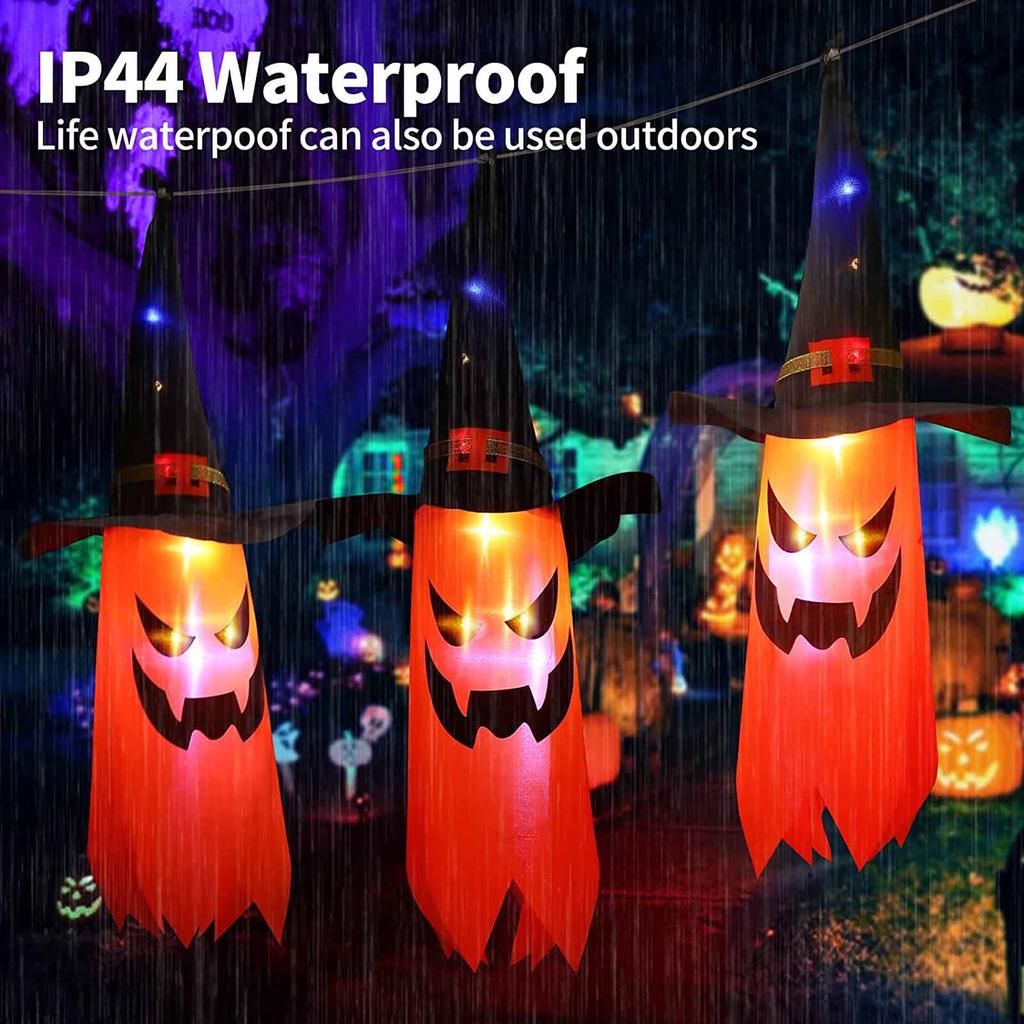 Halloween Funny Light String LED Battery Box Light String Skeleton Carnival Festival Party Yard Festival Decoration, Without Battery
