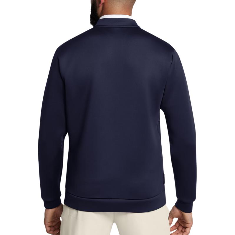 Under Armour Drive Pro Storm FW24 Hibrit Bol Su Geçirmez Sıcak Fermuarlı Uzun Kollu Ceket Erkek Ceket Gece Mavisi Metalik Gümüş 1387117-410