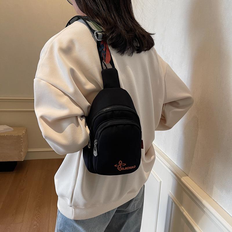 Trendy Brand Breast Bag Women'S Large-Capacity Sports Fitness Bag Sen Shoulder Bag College Student High School Student Sports Messenger Bag