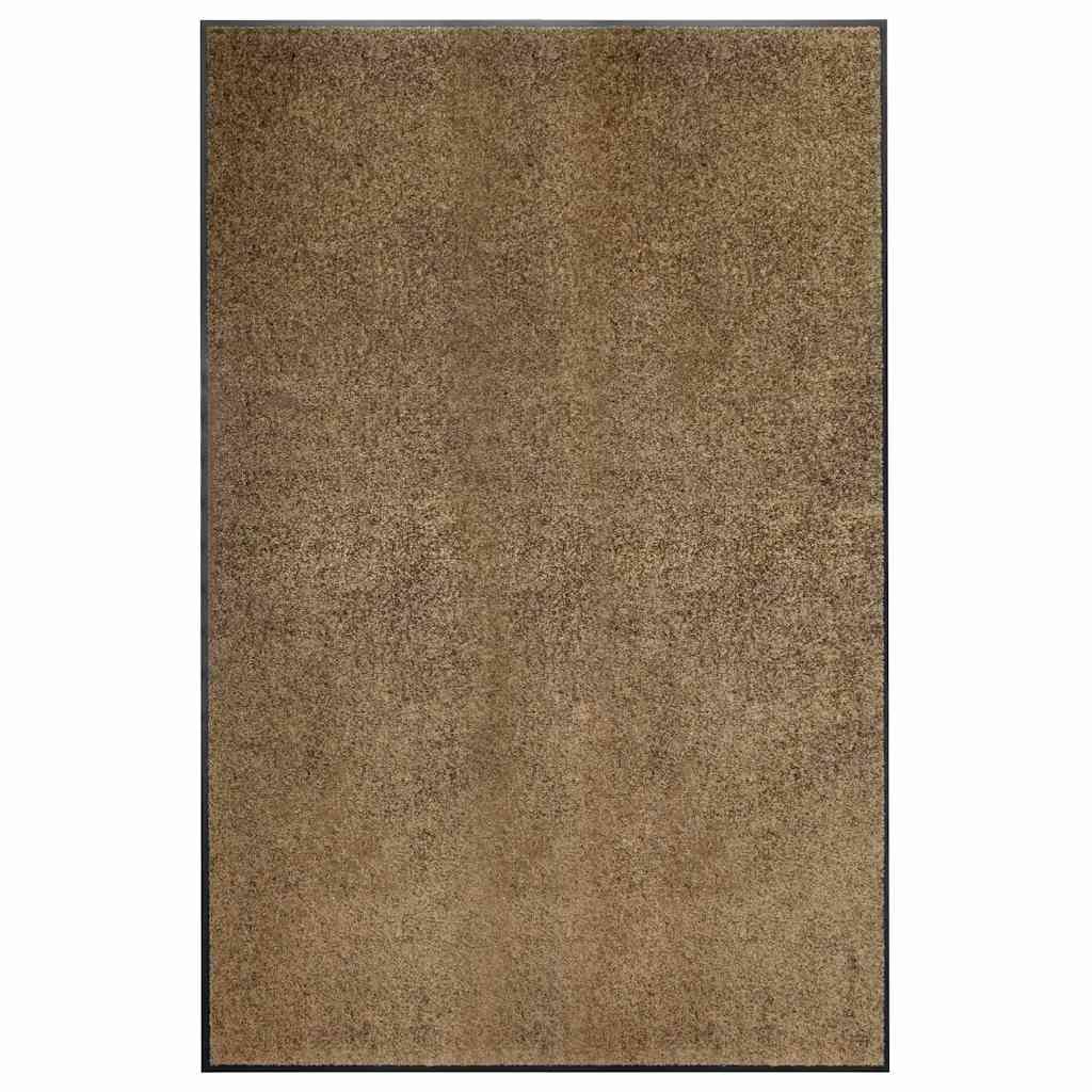 vidaXL Fußmatte Waschbar Braun 120x180 cm