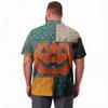 Herren Übergröße Halloween Print Golf Poloshirt Atmungsaktiv Kurzarm Lässiges Arbeitskleidung Oberteil Bequeme Passform