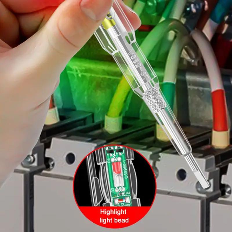 Test Pen Color Double Light Sensor Beep Alarm Electrician Test Broken Zero Fire Wire Detection Pen High Bright Electrician Pen