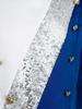 Boys Marching Band Uniform Stand Collar Long Sleeve Sequins Patchwork Color Block Design Epaulets Buttons Hat Set