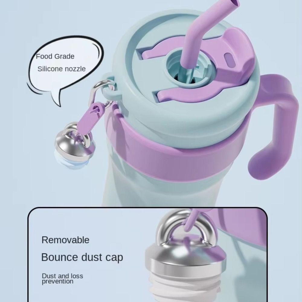 Large Capacity Insulated Water Bottle With Straw Office Double Drink Cup  Outdoor Activities