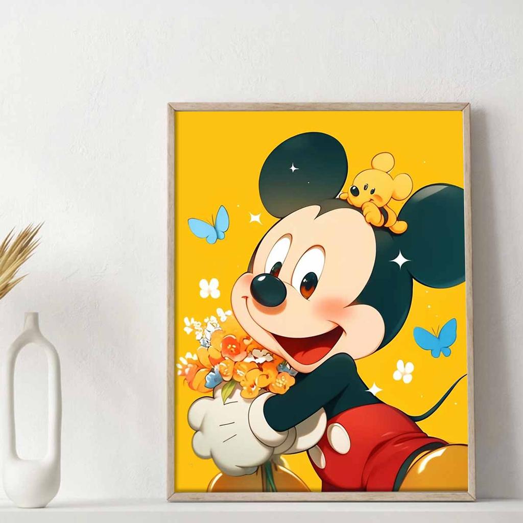 DIY Diamond Painting Mickey Mouse Cross Stitch Kit Mosaic Art Diamond Painting Full Circle Diamond Home Decoration