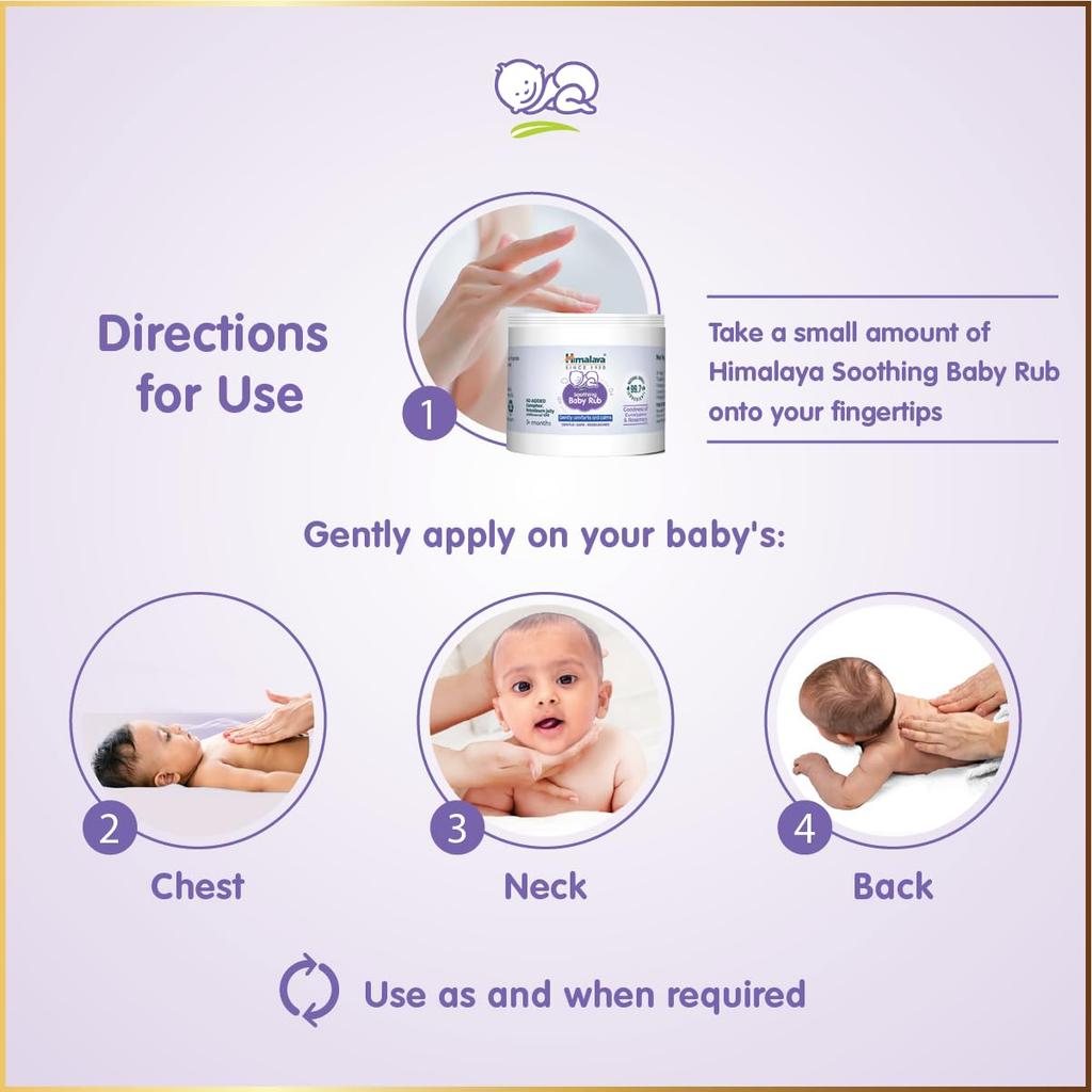 Himalaya Soothing Baby Rub 50ml Natural Oil Blend for Easy Breathing & Calm Sleep